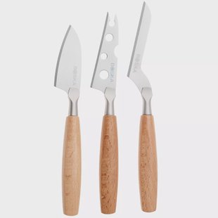 Boska Amigo Cheese Knife Set Small 306941 beukenhout, 3-delige kaasmessenset