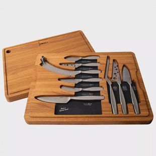 Boska Monaco+ Ultimate Charcuterie Set 307200, eikenhouten borrelplank, set van 11 stuks