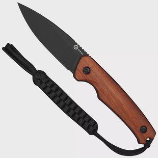 Civivi Altus Fixed Blade C20076B-3, Blackwashed 14C28N, Guibourtia Wood zakmes