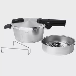 Fissler Vitaquick Premium 602-410-03-070-0 snelkookpan, 22 cm, 3.5L met stoominzet