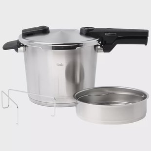 Fissler Vitaquick Premium 602-410-06-070-0 snelkookpan, 22 cm, 6.0L met stoominzet