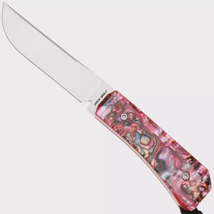 Jack Wolf Pioneer FIXedc PIONE-FX-01-RED-ABALONE, Satin S90V, Red Abalone, vaststaand mes