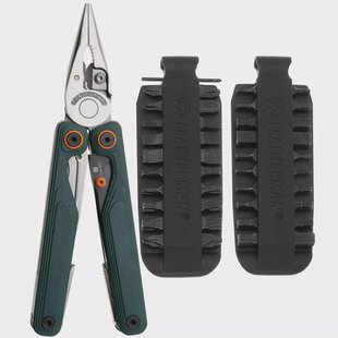 Leatherman Wave Alpha Cascadia Bundle EU300165 Black DLC MagnaCut, Green G10, multitool met Bit Kit 931014-bundel