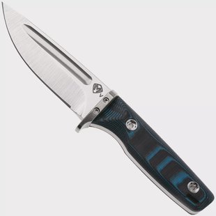 Medford The Deep 26-TD-01, 20CV Tumbled Blade, Black/Blue G10 duikmes