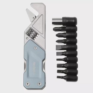 NexTool Light Wrench W1 NE20270 Gray Blue Aluminum, multifunctionele moersleutel met bit-kit