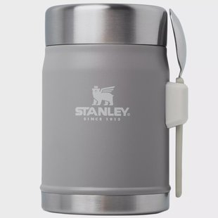 Stanley The Legendary Food Jar + Spork 2.0 14oz, Ash 10-09382-111 voedselcontainer met schroefdeksel, 400 ml