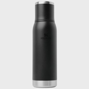 Stanley The Adventure To-Go Bottle 2.0 25oz, Black 10-10818-0055 thermosfles met schenkdop en drinkbeker, 750 ml