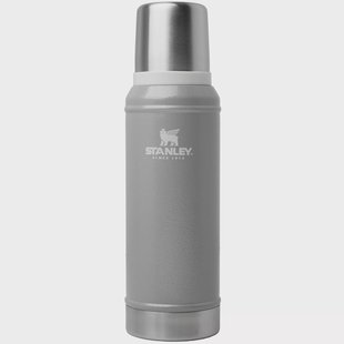 Stanley The Legendary Classic Bottle 1QT, Hammertone Ash 10-11346-0149 thermosfles met schenkdop en drinkbeker, 940 ml