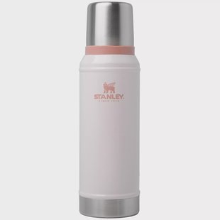 Stanley The Legendary Classic Bottle 1QT, Hammertone Rose Quartz 10-11346-0153 thermosfles met schenkdop en drinkbeker, 940 ml
