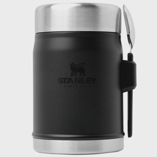 Stanley The Legendary Food Jar + Spork 2.0 14oz, Black 10-11353-0105 voedselcontainer met schroefdeksel, 400 ml