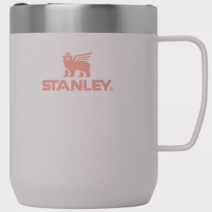 Stanley The Legendary Everyday Camp Mug 8oz, Hammertone Rose Quartz 10-13103-0054 thermosmok met deksel, 230 ml