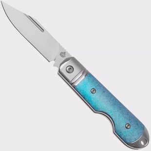 QSP Knife Moray QS171-A, Limited Edition, Satin Vanax, Blue Crystallized Titanium zakmes