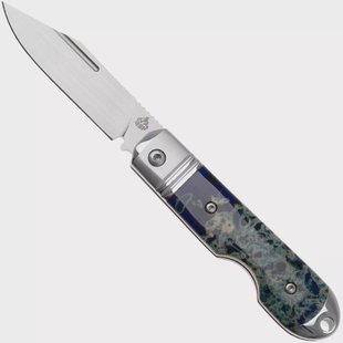 QSP Knife Moray QS171-B, Limited Edition, Satin Vanax, Ocean Blue Raffir Calceon zakmes