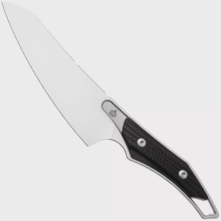 QSP Knife T-Cook QS172-A1, Stonewashed Nitro-V, Black G10 vaststaand mes