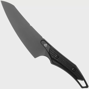 QSP Knife T-Cook QS172-A2, Black Nitro-V, Black G10 vaststaand mes