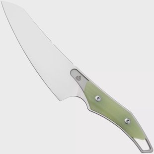 QSP Knife T-Cook QS172-B1, Stonewashed Nitro-V, Glow In The Dark G10 vaststaand mes