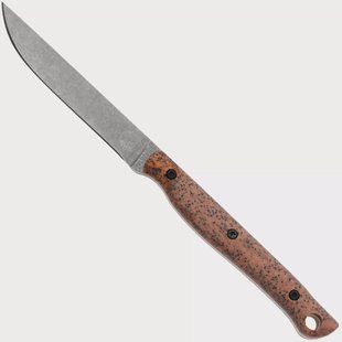 White River Knives GripXodus 3 WREX3-CM Stonewashed S35VN, Copper Metallic GripX, vaststaand mes