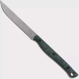White River Knives GripXodus 3 WREX3-VB Stonewashed S35VN, Viridian Blue GripX, vaststaand mes