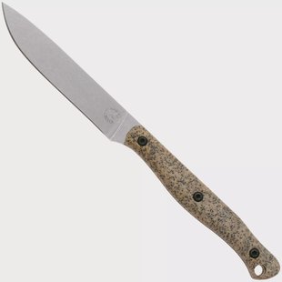 White River Knives GripXodus 4 WREX4-BM Stonewashed S35VN, Brass Metallic GripX, vaststaand mes