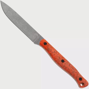 White River Knives GripXodus 4 WREX4-BO Stonewashed S35VN, Blaze Orange GripX, vaststaand mes