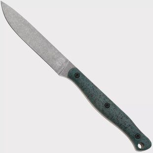 White River Knives GripXodus 4 WREX4-VB Stonewashed S35VN, Viridian Blue GripX, vaststaand mes