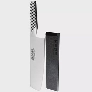 Global G5 Nakiri groentemes 18 cm met GRATIS Eden mesbeschermer