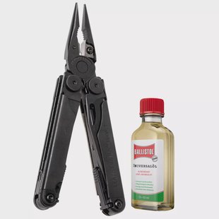 Leatherman Wave Plus Black met GRATIS Ballistol onderhoudsolie