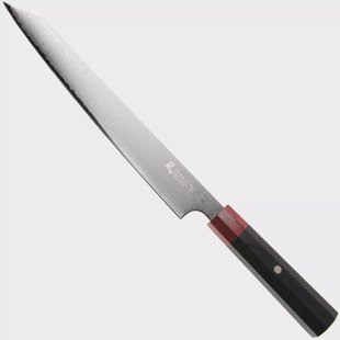 Yaxell Rei YL37439, 69-laags damaststaal, VG10, DLC coating, sujihiki, 23 cm