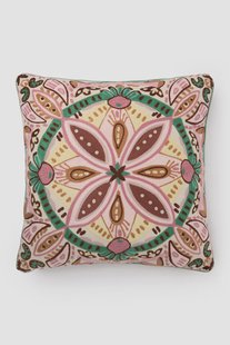 Multicolour kussen met bloemendessin