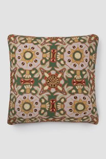 Groen kussen met moza&iuml;ek print