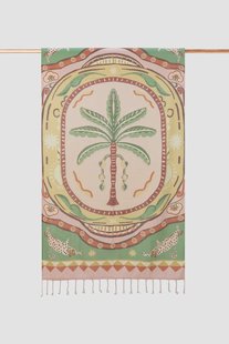 Multicolour hamamdoek palm print