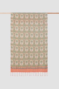 Multicolour hamamdoek met palm print