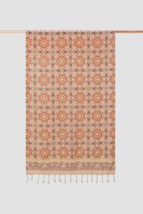 Multicolour hamamdoek met bloemendessin
