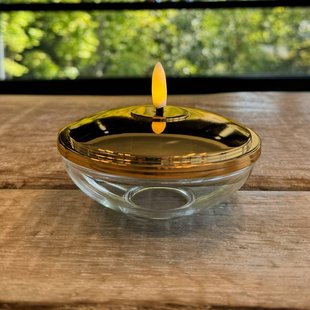 Sirius LED sfeerlamp Lia, goudkleurig, oplaadbaar, glas, kunststof