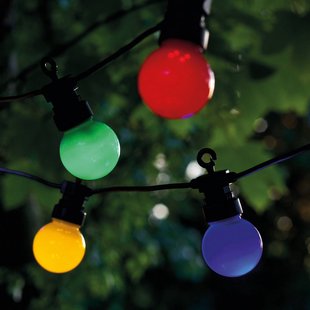 Sirius LED lichtketting Lucas Start-Set, veelkleurig, 10-lamps, op zonne-energie/met