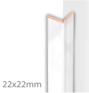 Kniklijst MDF Sanimex 260x2.2x2.2cm Mat Wit