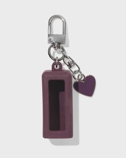 HEMA Sleutelhanger lipstickhouder siliconen met hartbedel