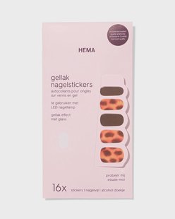 HEMA Gellak nagelstickers tortoise - 16 stuks