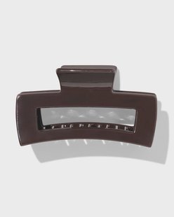 HEMA Haarklem 8cm vierkant bruin