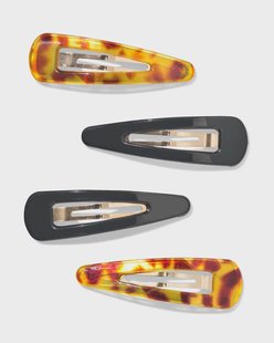 HEMA Haarclips 2.5cm tortoise zwart - 4 stuks