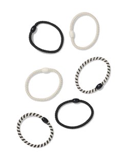 HEMA Haarelastieken dun zwart - 6 stuks