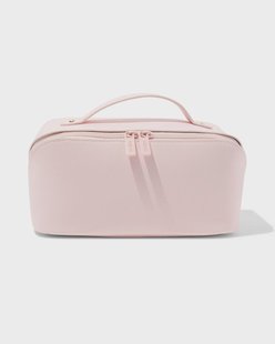 HEMA Toilettas met diagonale rits 24x12x12cm roze