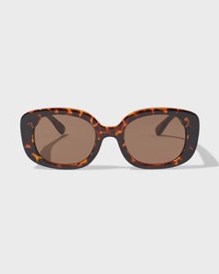 HEMA Dameszonnebril rechthoekig bruin (Brown)