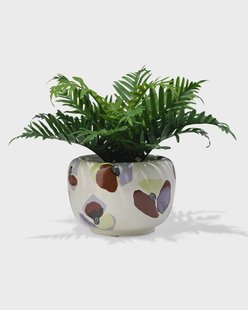 HEMA Bloempot ⌀14.5x10.5cm keramiek klaproos (multi)