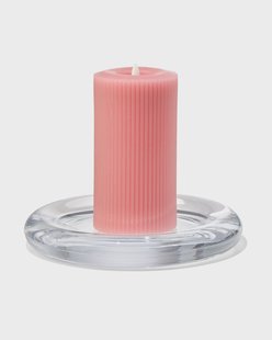 HEMA Kaarsonderzetter ⌀20x3cm glas (transparant)
