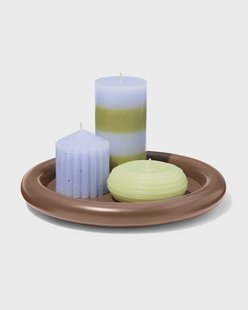HEMA Kaarsenonderzetter ⌀26.5x3cm hout bruin (bruin)