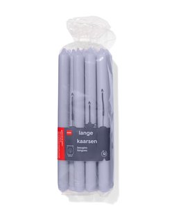 HEMA Lange huishoudkaarsen ⌀2.2x29cm glad lila - 12 stuks (lila)