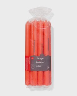 HEMA Lange huishoudkaarsen ⌀2.2x29cm glad oranje - 12 stuks (oranje)