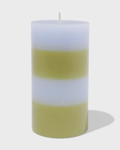 HEMA Stompkaars ⌀7x13cm strepen lichtblauw-groen (lichtblauw)