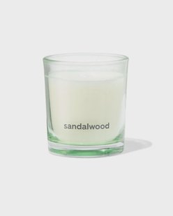 HEMA Geurkaars in glas ⌀7x8cm sandelhout (lichtgroen)